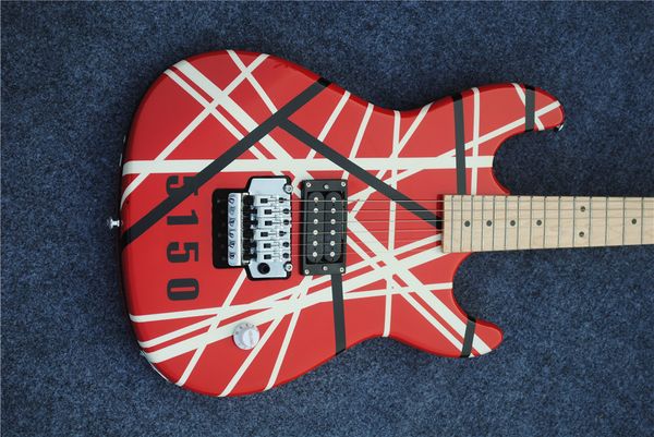 upgraded kramer gang edward van halen 5150 white stripe red electric guitar floyd rose tremolo bridge, locking nut, maple neck & fingerboard
upgraded kramer gang edward van halen 5150 white stripe red electric guitar floyd rose tremolo bridge, locking nut, maple neck & fingerboard