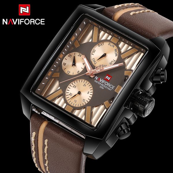 naviforce brand rectangular men business quartz watches fashion leather belt sports waterproof wrist watch relogio, Slivery;brown
naviforce brand rectangular men business quartz watches fashion leather belt sports waterproof wrist watch relogio, Slivery;brown