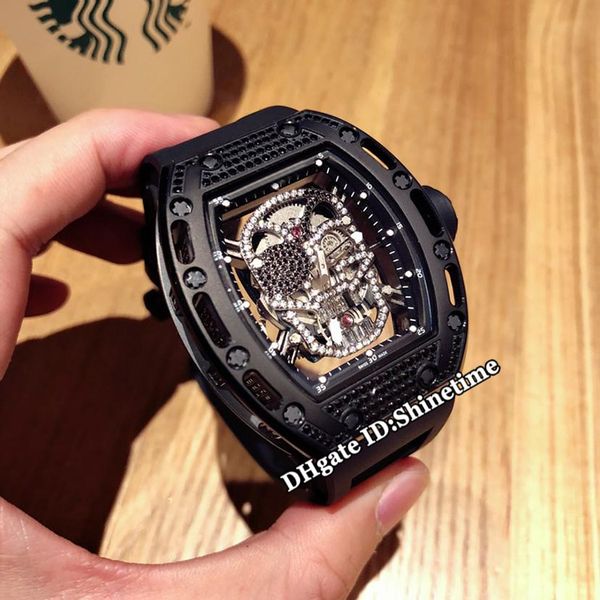 versionm rm052 skeleton diamond skull dial japan miyota automatic mechanical mens watch black pvd case rm 052 rubber strap gents watches, Slivery;brown
versionm rm052 skeleton diamond skull dial japan miyota automatic mechanical mens watch black pvd case rm 052 rubber strap gents watches, Slivery;brown