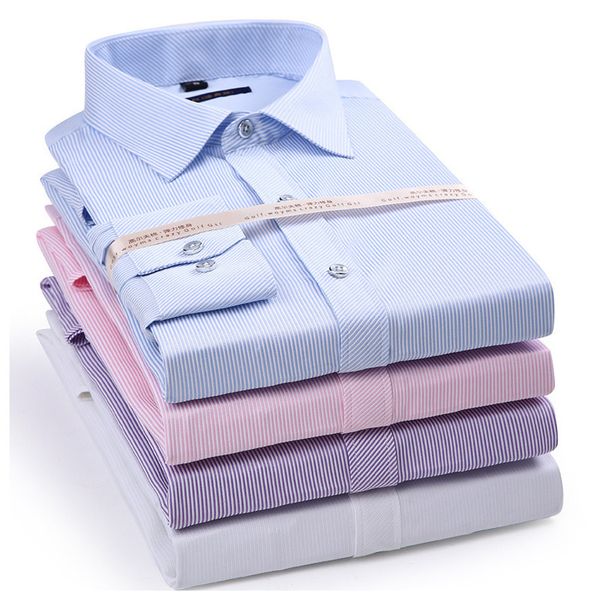stretch slim fit stripe men's long sleeve dress casual shirt male social classic lapel shirt, White;black
stretch slim fit stripe men's long sleeve dress casual shirt male social classic lapel shirt, White;black