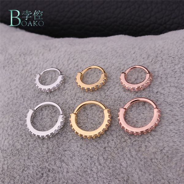 boako 1pc 6mm 8mm silver / gold / rose gold cz hoop nose ring hoop earring snug piercing tragus helix cartilage earring x7-m2, Golden;silver
boako 1pc 6mm 8mm silver / gold / rose gold cz hoop nose ring hoop earring snug piercing tragus helix cartilage earring x7-m2, Golden;silver