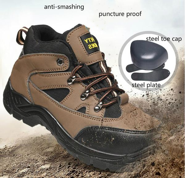 yd-ever men large size breathable steel toe cap work safety shoes cow leather anti-puncture tooling security ankle boots lace-up, Black
yd-ever men large size breathable steel toe cap work safety shoes cow leather anti-puncture tooling security ankle boots lace-up, Black
