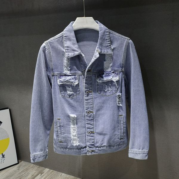 mens designer denim jacket casual loose jacket broken hole fashionable overalls jacket begging clothes, Black;brown
mens designer denim jacket casual loose jacket broken hole fashionable overalls jacket begging clothes, Black;brown