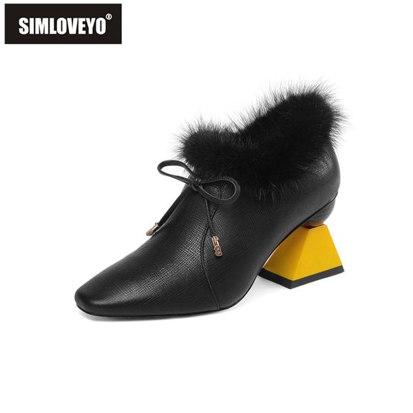 simloveyo woman winter mane furry pumps square toe strange heels genuine leather zipper large size 33-43 elegant party b1809, Black
simloveyo woman winter mane furry pumps square toe strange heels genuine leather zipper large size 33-43 elegant party b1809, Black