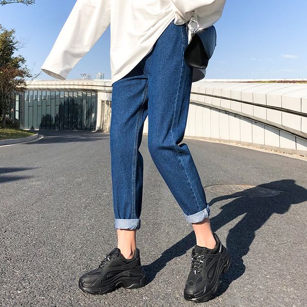 women's jeans high waist woman black skyblue denim elastic harem pants street fashion 2021 sell plus size mom, Blue
women's jeans high waist woman black skyblue denim elastic harem pants street fashion 2021 sell plus size mom, Blue