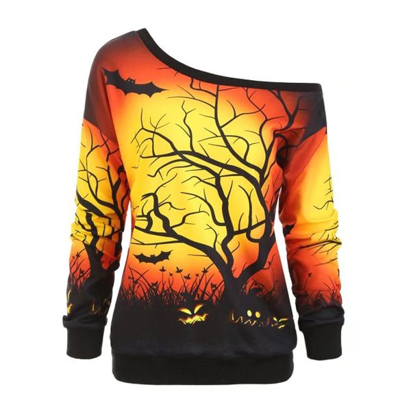 sweatshirt womens off shoulder loos cute long sleeve halloween pumpkin bat/face skew neck pullovers sweatshirt sudadera 2019, Black
sweatshirt womens off shoulder loos cute long sleeve halloween pumpkin bat/face skew neck pullovers sweatshirt sudadera 2019, Black