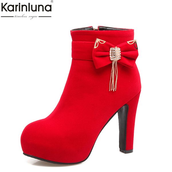 karin 2019 big size 32-43 sweet platform bow women shoes woman fashion high heels winter ankle boots female party boots, Black
karin 2019 big size 32-43 sweet platform bow women shoes woman fashion high heels winter ankle boots female party boots, Black