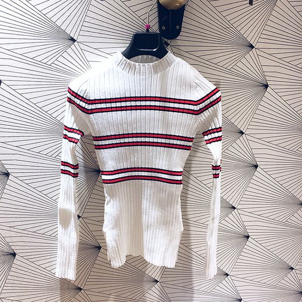 19 summer stitching stripes slim fit joker split knitting shirt lady e19manuel 91028, White;black
19 summer stitching stripes slim fit joker split knitting shirt lady e19manuel 91028, White;black