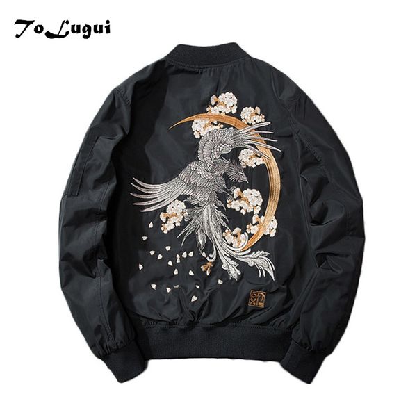 men jackets 2018 embroidery coat men sukajan yokosuka souvenir jacket fashion youth bomber jackets streetwear baseball uniform, Black;brown 
men jackets 2018 embroidery coat men sukajan yokosuka souvenir jacket fashion youth bomber jackets streetwear baseball uniform, Black;brown