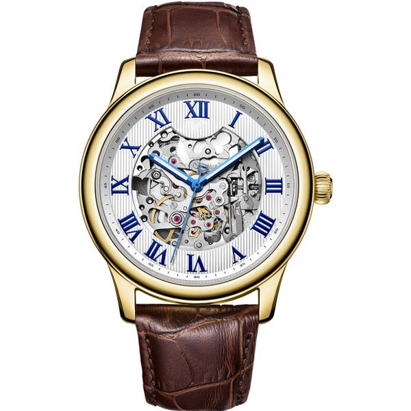 excellent performance oem custom brand skeleton japan automatic men watch, Slivery;brown
excellent performance oem custom brand skeleton japan automatic men watch, Slivery;brown