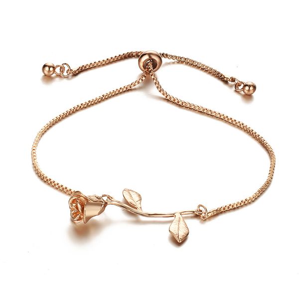 2019 fashion rose flower charm gold silver rose gold three color push-pull bracelet valentine's day birthday gift jewelry for girls, Black
2019 fashion rose flower charm gold silver rose gold three color push-pull bracelet valentine's day birthday gift jewelry for girls, Black