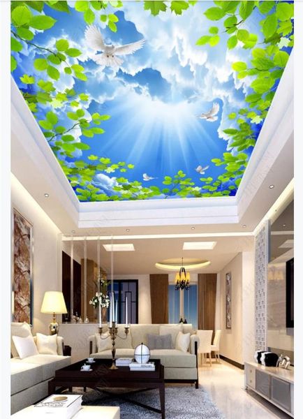 3d p custom ceiling mural wallpaper interior decoration blue sky white clouds green leaves living room bedroom ceiling zenith mural
3d p custom ceiling mural wallpaper interior decoration blue sky white clouds green leaves living room bedroom ceiling zenith mural