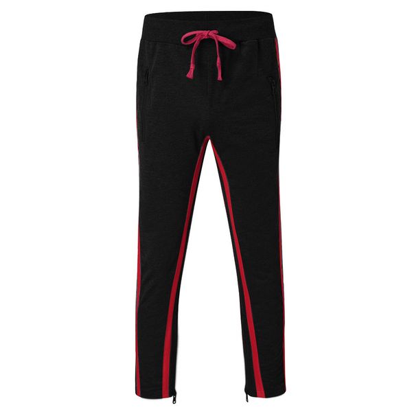 red striped decoration men's long casual sport pants slim plaid trousers running joggers sweatpants pantalon deportivo hombre, Black
red striped decoration men's long casual sport pants slim plaid trousers running joggers sweatpants pantalon deportivo hombre, Black