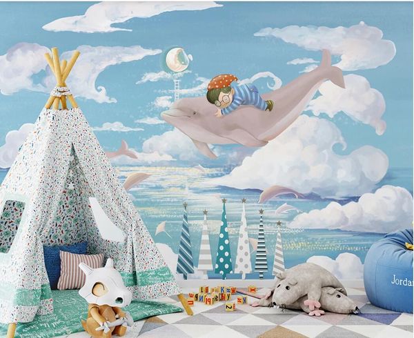 3d wallpaper custom p murals hand-painted cartoon background wall for children's room of marine dolphin decor wall art pictures
3d wallpaper custom p murals hand-painted cartoon background wall for children's room of marine dolphin decor wall art pictures