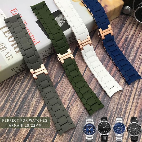 20mm 23mm rubber silicone watch strap black brown butterfly buckle watchband for ar5905 ar5920 ar5858 ar5921 ar506 ar5890
20mm 23mm rubber silicone watch strap black brown butterfly buckle watchband for ar5905 ar5920 ar5858 ar5921 ar506 ar5890
