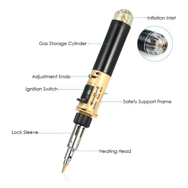 12 in 1 soldering iron kit full electronics set welding tool car repairing gas soldering self-igniting torch outdoors / grey
12 in 1 soldering iron kit full electronics set welding tool car repairing gas soldering self-igniting torch outdoors / grey