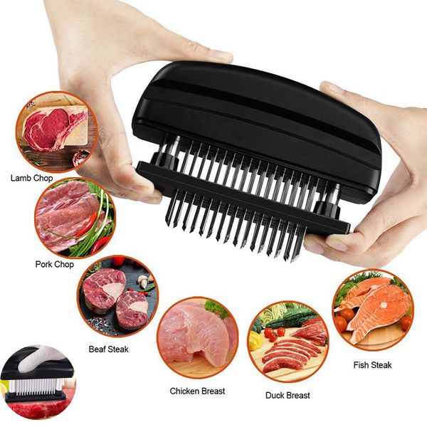 мясо tenderizer нержавеющая сталь ультра острый 48 иглы лезвие инструмент для тендеризирования стейк говядины маринад и барбекю кухонные инс
мясо tenderizer нержавеющая сталь ультра острый 48 иглы лезвие инструмент для тендеризирования стейк говядины маринад и барбекю кухонные инс