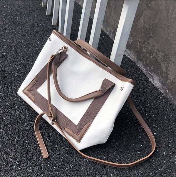 

2019 New Single Shoulder Oblique canvas bag female bag personality handbag large-capacity shopping bag Korean version