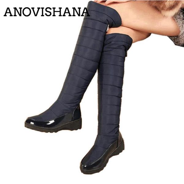 anovishana russia winter boots women warm knee high boots down fur ladies warm thigh snow women shoes waterproof bota a795, Black
anovishana russia winter boots women warm knee high boots down fur ladies warm thigh snow women shoes waterproof bota a795, Black