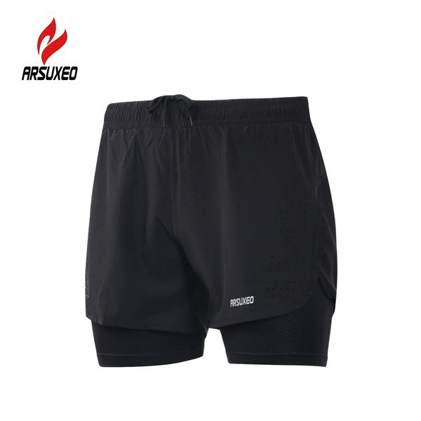 arsuxeo men's 2-in-1 quick dry mens sports running shorts training exercise jogging cycling shorts for active training exercise, Black;blue
arsuxeo men's 2-in-1 quick dry mens sports running shorts training exercise jogging cycling shorts for active training exercise, Black;blue