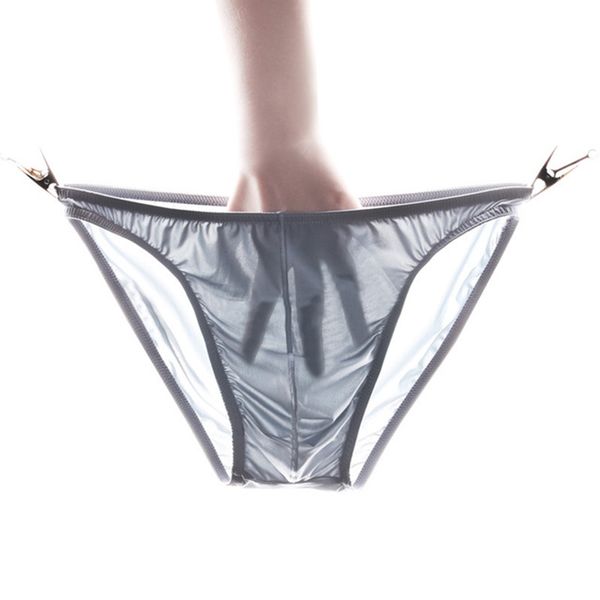 underpants summer men's ice silk seamless underwear thin section sports low waist u convex tight narrow side briefs, Black;white
underpants summer men's ice silk seamless underwear thin section sports low waist u convex tight narrow side briefs, Black;white