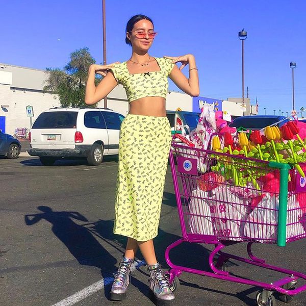sweet pink 2 piece set women high waist midi skirt 2020 summer short sleeve crop ladies matching set yellow butterfly cute, White
sweet pink 2 piece set women high waist midi skirt 2020 summer short sleeve crop ladies matching set yellow butterfly cute, White