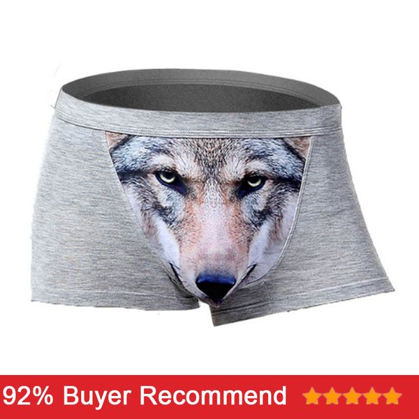 wolf underwear men cotton funny men's boxer shorts pouch bulge boxershorts breathable spandex mens boxers brand panties c19042101, Black;white
wolf underwear men cotton funny men's boxer shorts pouch bulge boxershorts breathable spandex mens boxers brand panties c19042101, Black;white