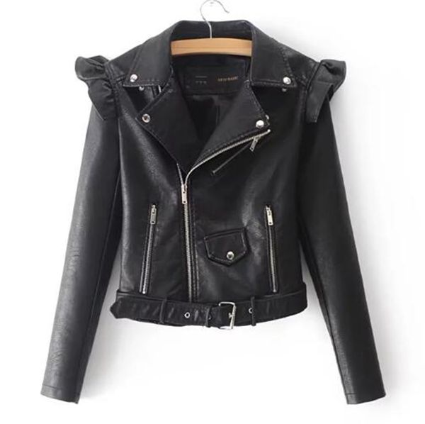 women spring and autumn new style authentic fashion slimming personality europe and the united states lapel motorcycle leather coat / s, Black
women spring and autumn new style authentic fashion slimming personality europe and the united states lapel motorcycle leather coat / s, Black