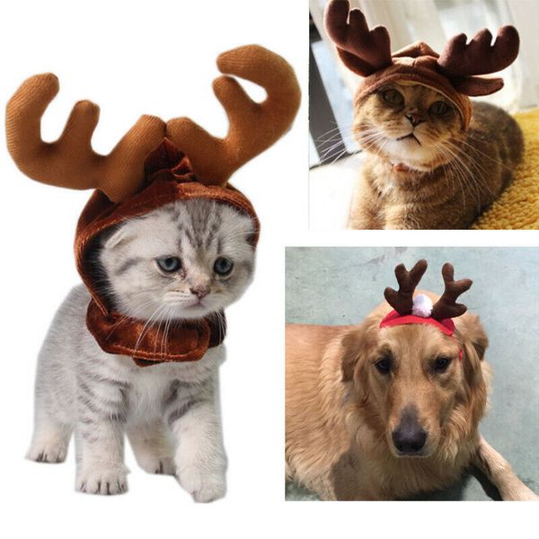 pet cat dog cap puppy animal christmas hat reindeer costume cap headband pet cat dog cap puppy animal christmas hat reindeer costume cap headband