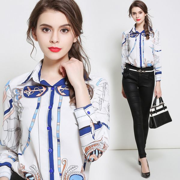 quality luxury casual print blouses long sleeve women spring autumn winter fashion slim runway shirt plus size ladies elegant, White
quality luxury casual print blouses long sleeve women spring autumn winter fashion slim runway shirt plus size ladies elegant, White