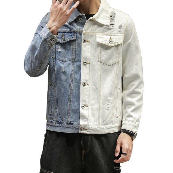 denim jacket men spring autumn fashion casual hole patchwork turn-down collar denim jacket coat streetwear male clothes 5xl, Black;brown
denim jacket men spring autumn fashion casual hole patchwork turn-down collar denim jacket coat streetwear male clothes 5xl, Black;brown