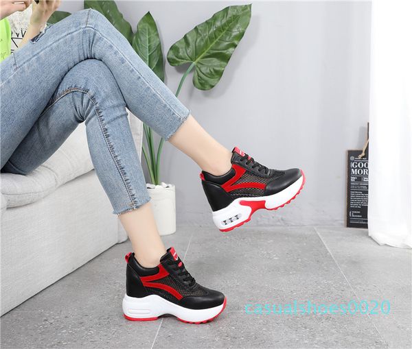 women high heels spring summer fashion mesh casual wedge shoes women height increasing platform shoes women sneakers white pink c20, Black
women high heels spring summer fashion mesh casual wedge shoes women height increasing platform shoes women sneakers white pink c20, Black