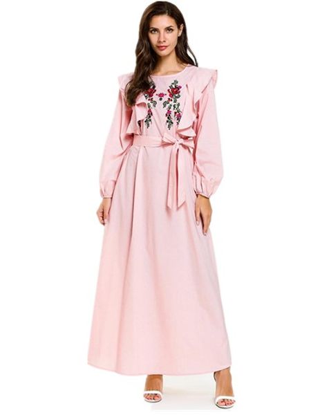 turkish abaya dresses muslim modest fashion dirndl bow tie ramadan festival long sleeve ruffle embroidered maxi dress 197631, Red
turkish abaya dresses muslim modest fashion dirndl bow tie ramadan festival long sleeve ruffle embroidered maxi dress 197631, Red