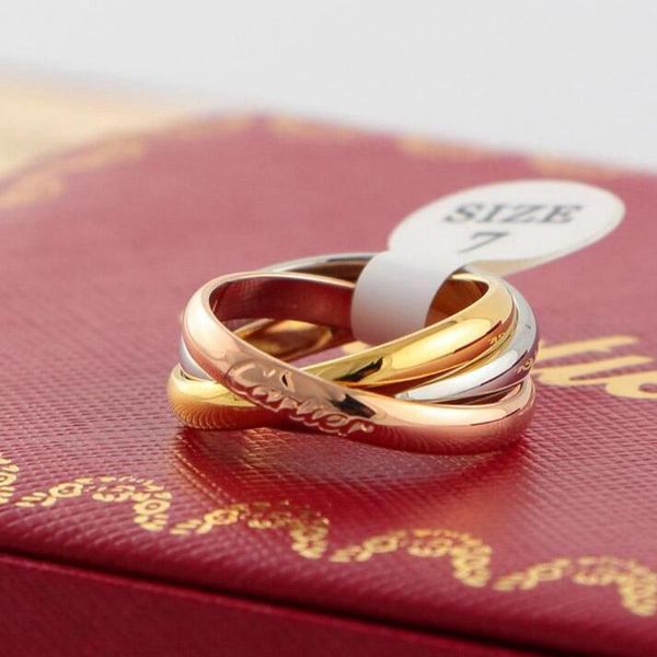 classic titanium steel ring fashion simple style gold silver rose three layers rings for men women couple anillos wedding jewelry
classic titanium steel ring fashion simple style gold silver rose three layers rings for men women couple anillos wedding jewelry