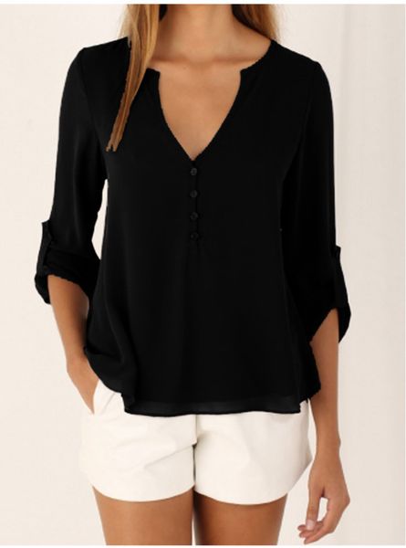 womens black blouse women shirts solid summer autumn casual chiffon blouse women camisa feminina long sleeve black blouses shirt, White
womens black blouse women shirts solid summer autumn casual chiffon blouse women camisa feminina long sleeve black blouses shirt, White