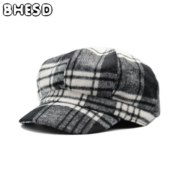 bhesd 2020 new fashion houndstooth octagonal cap women autumn beret hats black plaid boina chapeu casquettes gorras jy608, Blue;gray
bhesd 2020 new fashion houndstooth octagonal cap women autumn beret hats black plaid boina chapeu casquettes gorras jy608, Blue;gray