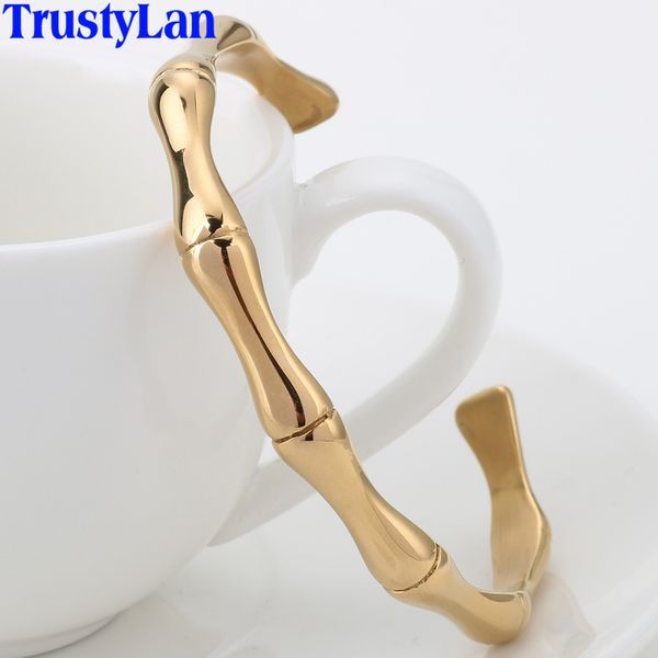bamboo style gold open bangle for men lover polished cuff stainless steel mens bracelets for women jewelry gifts her husband, Black
bamboo style gold open bangle for men lover polished cuff stainless steel mens bracelets for women jewelry gifts her husband, Black