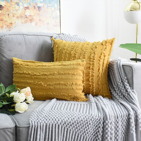pillow case 30x50cm solid color tassel striped cushion cover household decorative covers home decorations
pillow case 30x50cm solid color tassel striped cushion cover household decorative covers home decorations