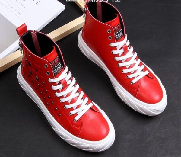 red white black men lace-up zipper high shoes genuine leather falt casual shoes for men office comfortable sport shoes
red white black men lace-up zipper high shoes genuine leather falt casual shoes for men office comfortable sport shoes