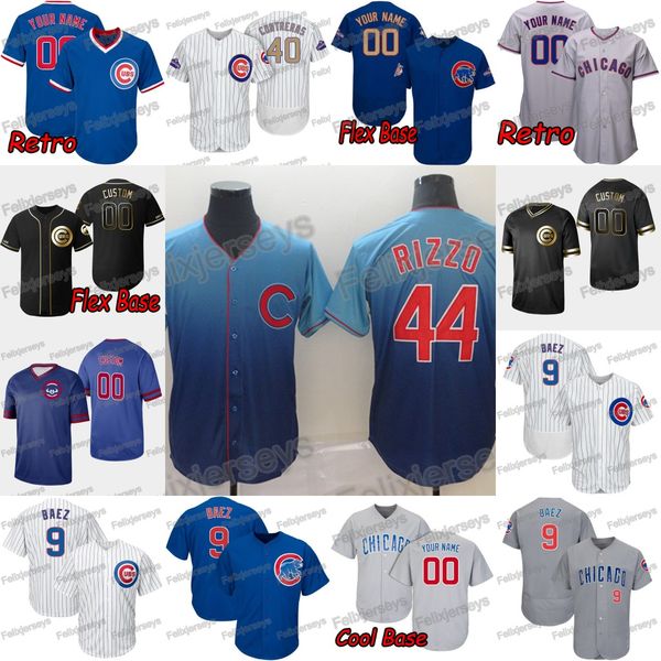44 Anthony Rizzo 2019 Golden Edition Javier Baez Kris Bryant Cubs Kyle Schwarber Jason Heyward Willson Contreras Ben Zobrist David Bote