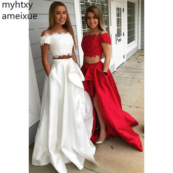 elegant long evening dress satin lace 2 pieces white prom dress beaded fashion two pieces evening gowns vestido de noite, White;black
elegant long evening dress satin lace 2 pieces white prom dress beaded fashion two pieces evening gowns vestido de noite, White;black