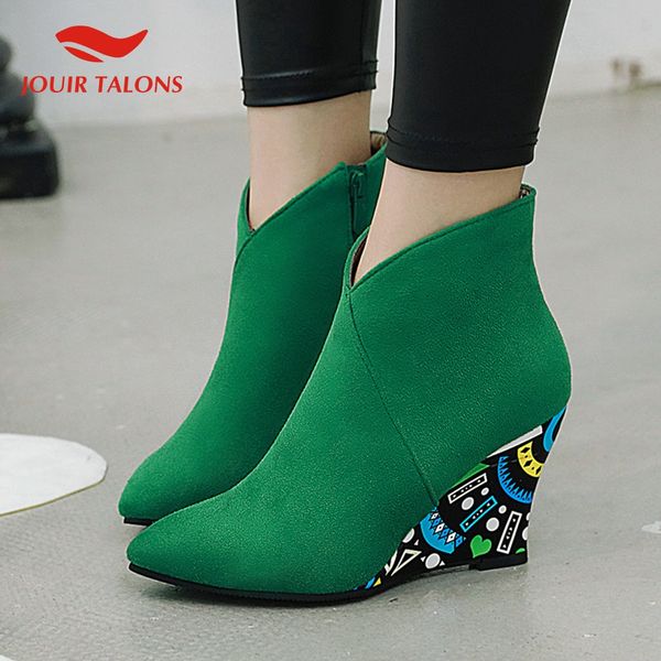 jouir talons fashion new big size 43 ins shoes woman ankle boots wedge high heels zip up ankle boots woman shoes women, Black
jouir talons fashion new big size 43 ins shoes woman ankle boots wedge high heels zip up ankle boots woman shoes women, Black