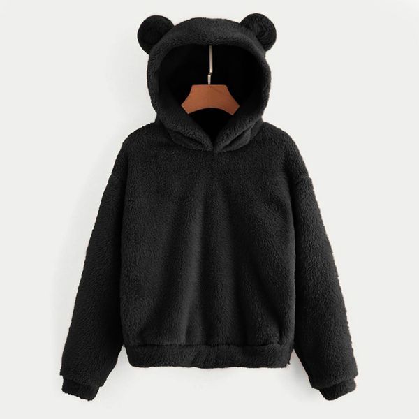 35#hoodies women long sleeve fleece sweatshirt warm bear shape fuzzy hoodie pullover clothes oversized hoodie sudadera mujer, Black
35#hoodies women long sleeve fleece sweatshirt warm bear shape fuzzy hoodie pullover clothes oversized hoodie sudadera mujer, Black