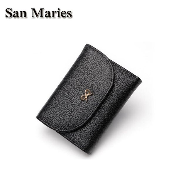 san maries fashion bow women wallet for s small cowhide womens wallets and purses carteira feminina, Red;black
san maries fashion bow women wallet for s small cowhide womens wallets and purses carteira feminina, Red;black