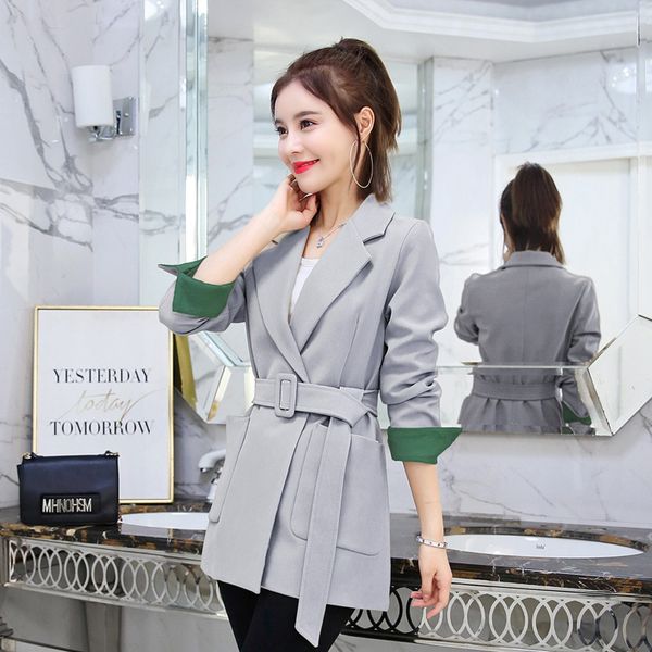 women clothes small suit jacket female new korean solid color thin net red temperament shirt texture tie women suit, White;black
women clothes small suit jacket female new korean solid color thin net red temperament shirt texture tie women suit, White;black