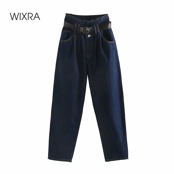 women's pants & capris wixra spring autumn demin with sashes stylish streetwear casual high waist long loose jeans for women, Black;white
women's pants & capris wixra spring autumn demin with sashes stylish streetwear casual high waist long loose jeans for women, Black;white