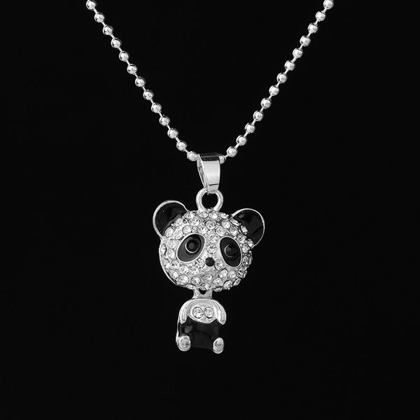 2020 new fashion cute enamel rhinestone kawaii panda pendant necklace women crystal accessories sweater necklaces jewelry 50cm, Silver
2020 new fashion cute enamel rhinestone kawaii panda pendant necklace women crystal accessories sweater necklaces jewelry 50cm, Silver