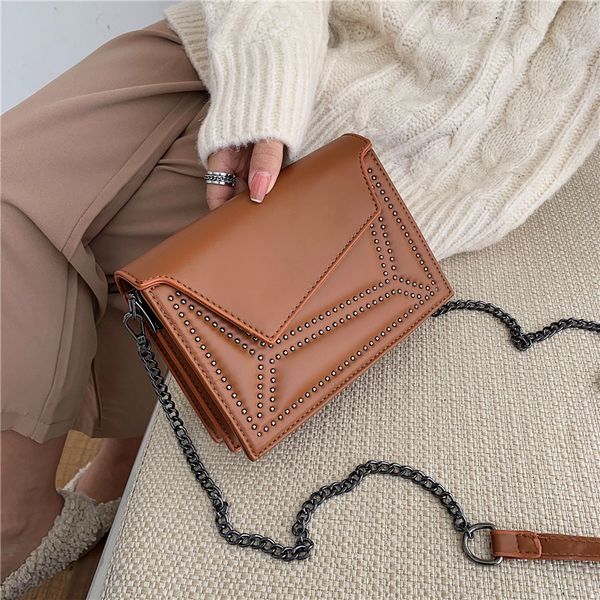 women small pu leather shoulder bag fashion rivet chain crossbody bags for women casual female purse messenger bags
women small pu leather shoulder bag fashion rivet chain crossbody bags for women casual female purse messenger bags