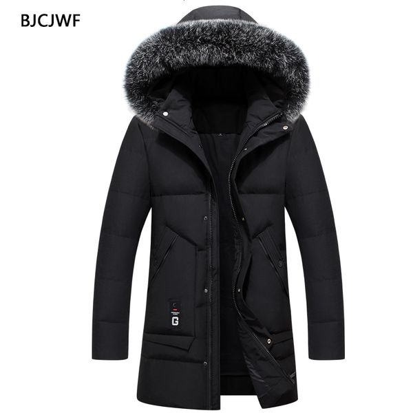bjcjwf men's down jacket long warm thick white duck down jacket detachable natural fur collar hooded winter coat plus size, Black
bjcjwf men's down jacket long warm thick white duck down jacket detachable natural fur collar hooded winter coat plus size, Black