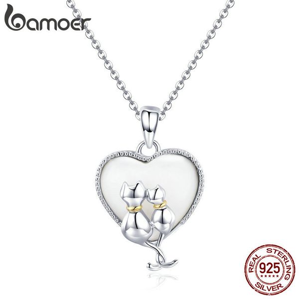 bamoer 925 sterling silver couple cat necklaces pendant for women sweet heart necklace sterling silver jewelry collar scn297
bamoer 925 sterling silver couple cat necklaces pendant for women sweet heart necklace sterling silver jewelry collar scn297